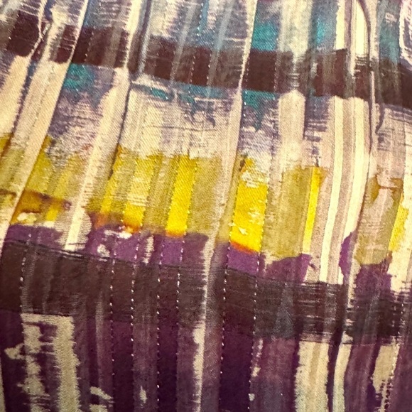 RAMY BROOK Vance Balloon Sleeve Semi Sheer Metallic Button Down Blouse Top Small - Picture 8 of 10